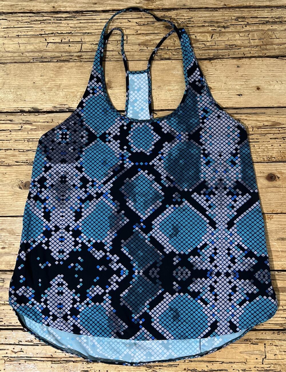 Lululemon Women Size 6 MiniZiggy Snake Pipe Dream BlueSapphire Coastal Tank NWOT